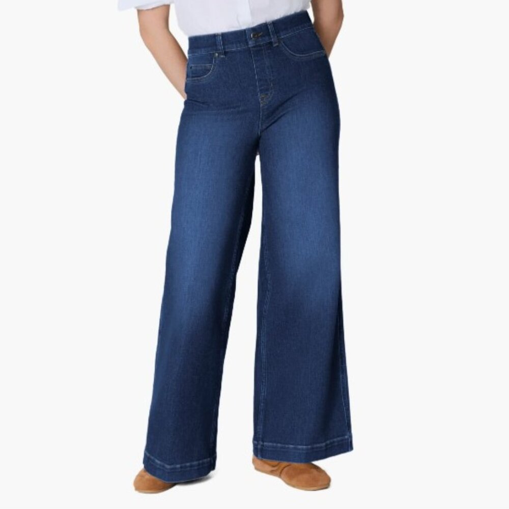 SPANX SPANXshape EveryWear Pull-On High Waist Wide Leg Jeans 1X Tall